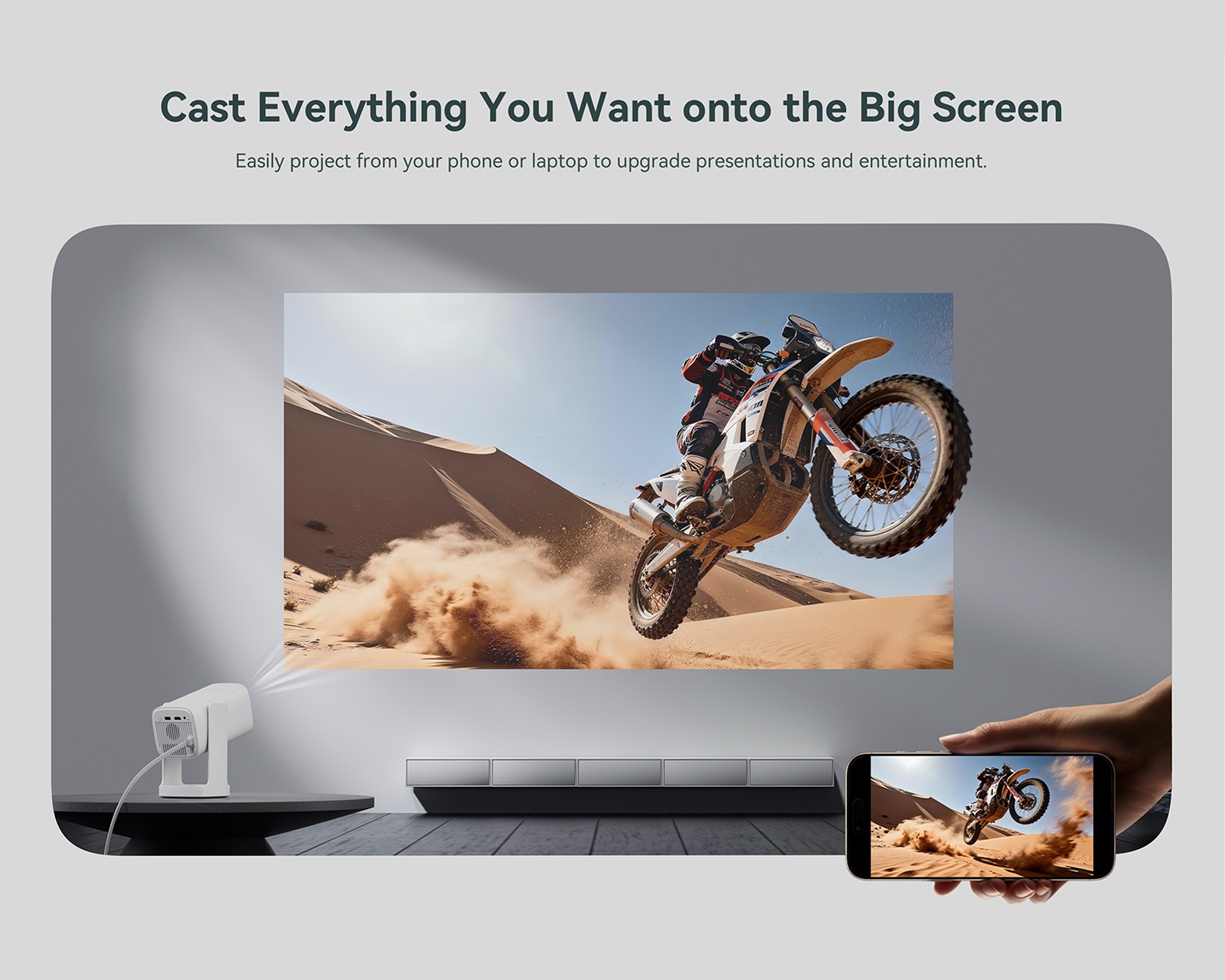 Wanbo Cube 1 - Smart Projector - 200 ANSI, 720p, Google TV - White