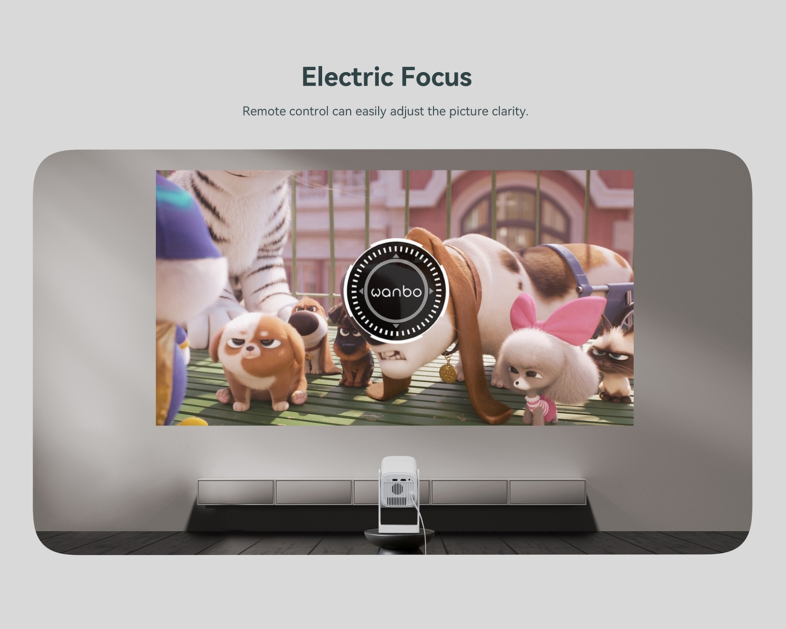 Wanbo Cube 1 - Smart Projector - 350 ANSI, 720p, Google TV - White