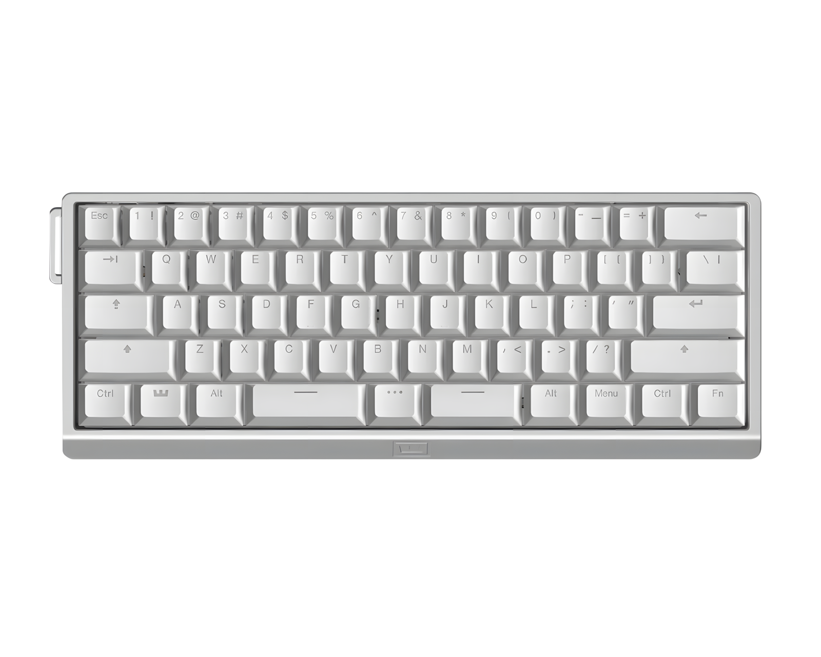 キーボード Wooting 60HE V2 Alminium ANSI Split Wooting 60HE V2 Keyboard - ANSI Split Spacebar - Silver Aluminum