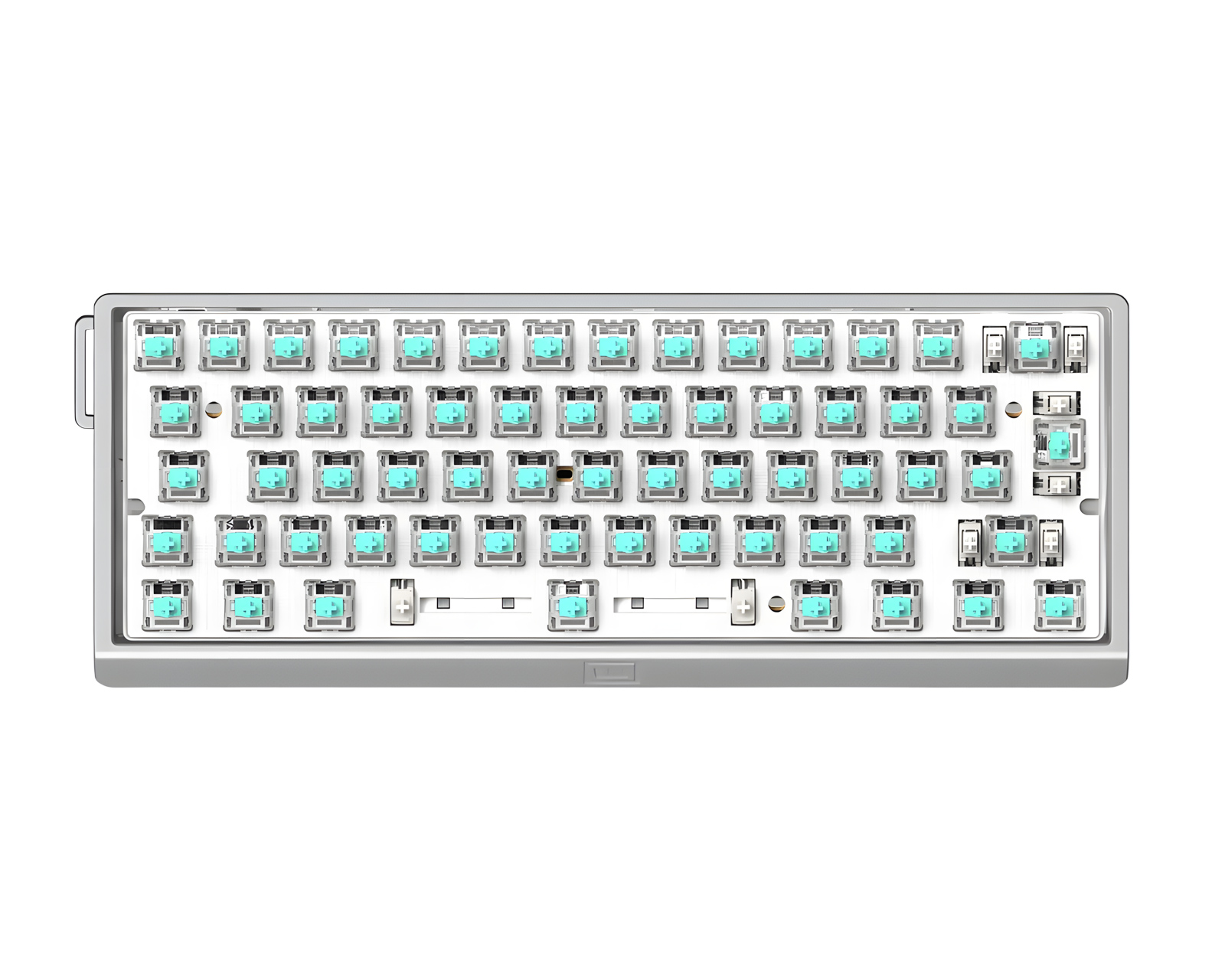Wooting 60HE V2 Keyboard - ISO Non Split Spacebar - Silver