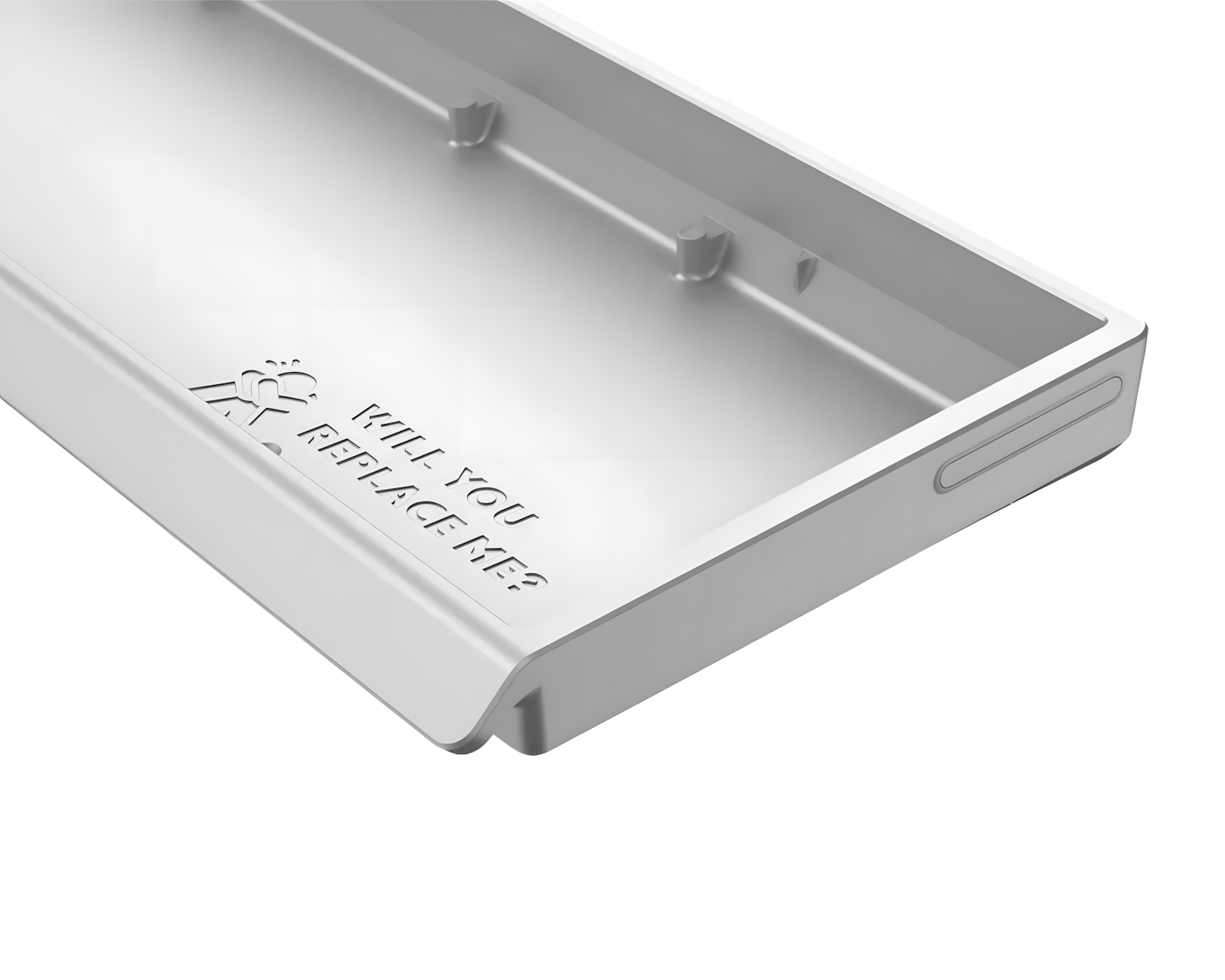 Wooting 60HE v2 Aluminum Case - Bright Silver - MaxGaming.com