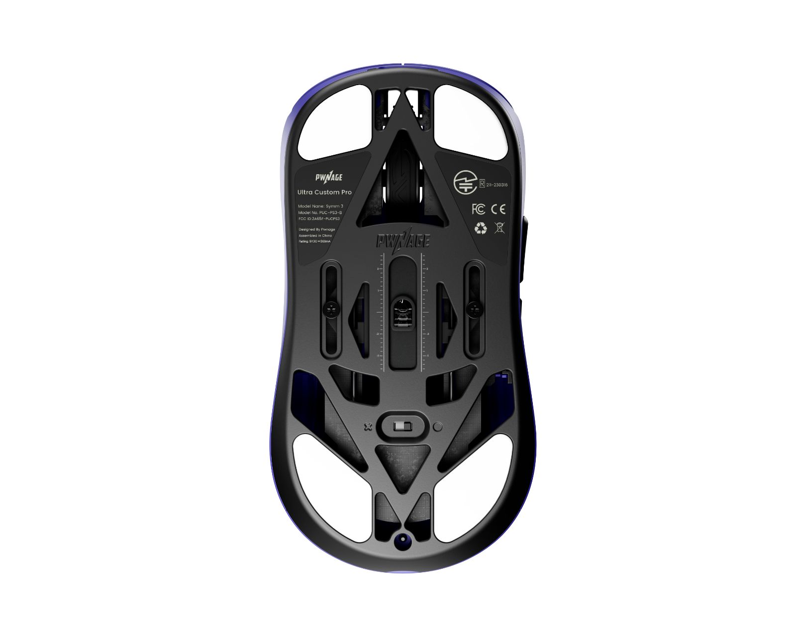 Pwnage Ultra Custom Pro Symm 3 Wireless Gaming Mouse - Purple