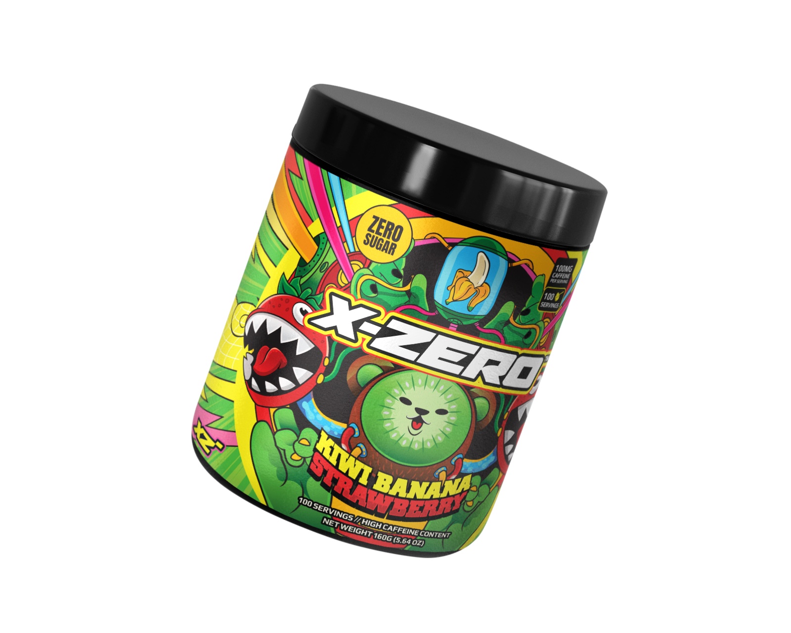 X-Gamer X-Zero Kiwi Banana - 100 Servings - MaxGaming.com
