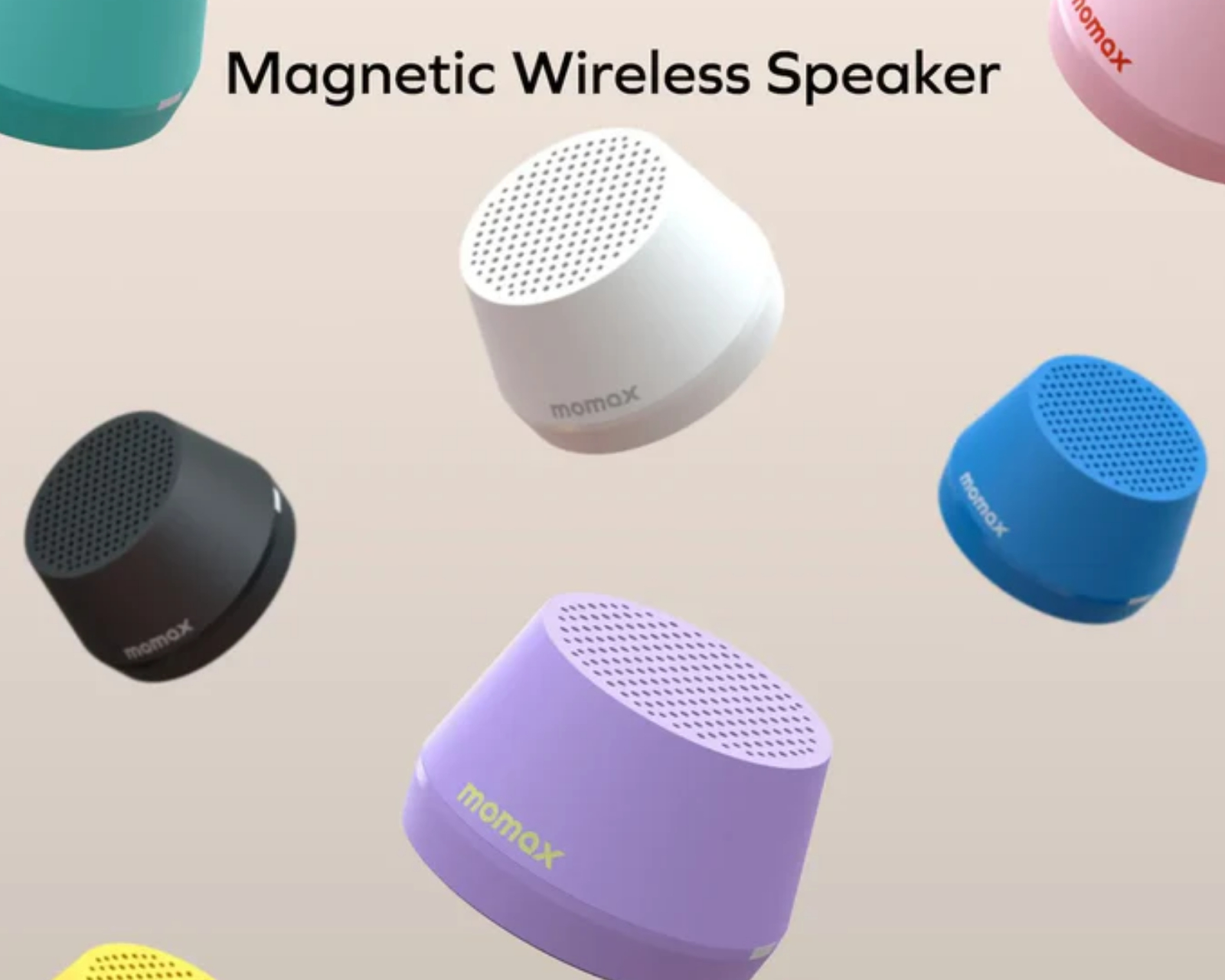 Momax 1-VIBE GO LITE Magnetic Wireless Speaker - Black - MaxGaming.com