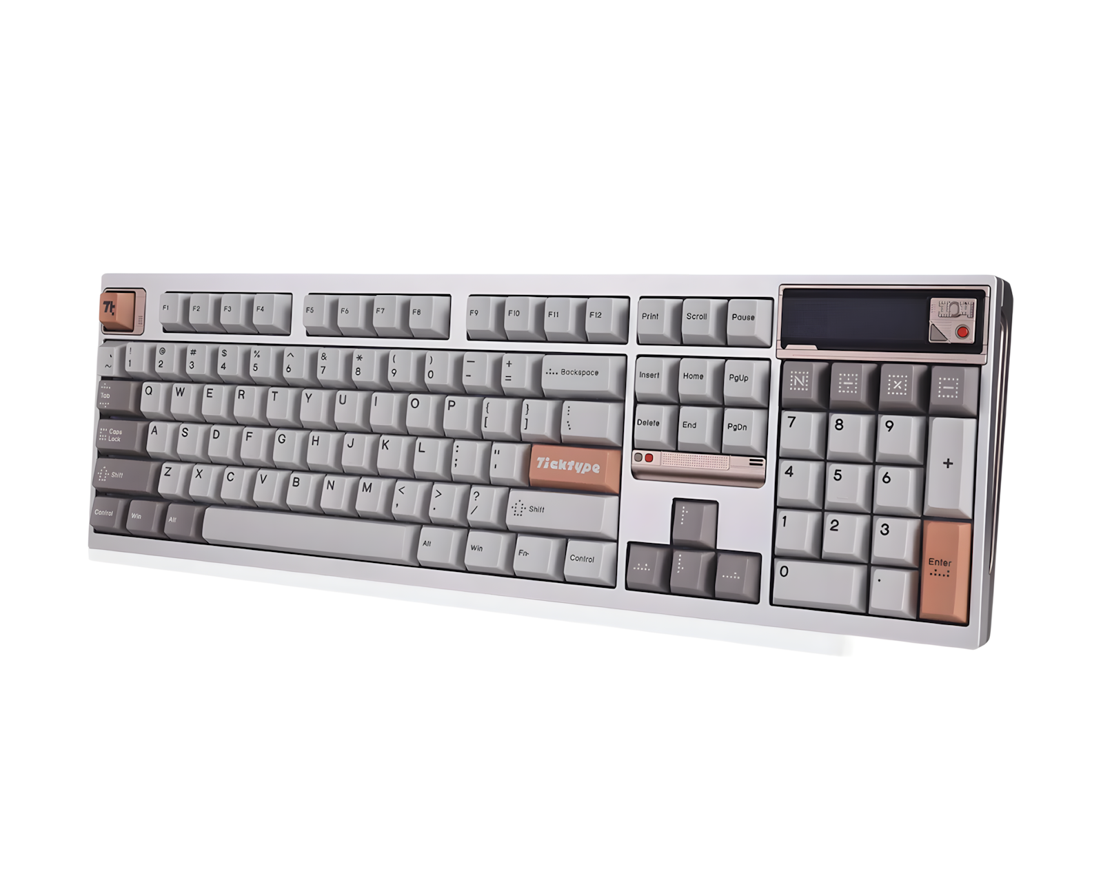 TickType DP104 キーボード アルミホイル Ticktype DP104 - First Light - ANSI - MaxGaming.com