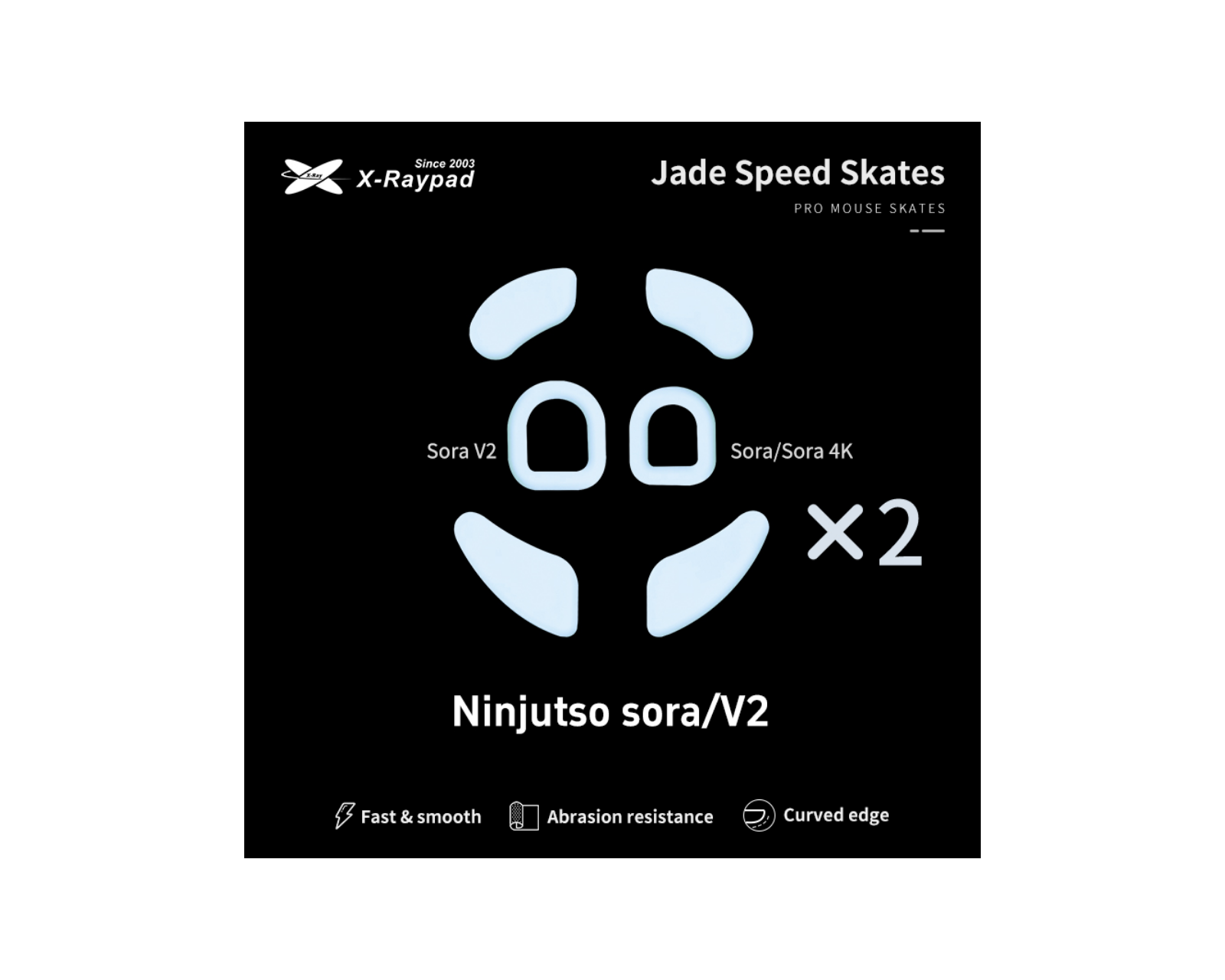 X-raypad Jade Mouse Skates for Ninjutso Sora / 4K / Sora V2