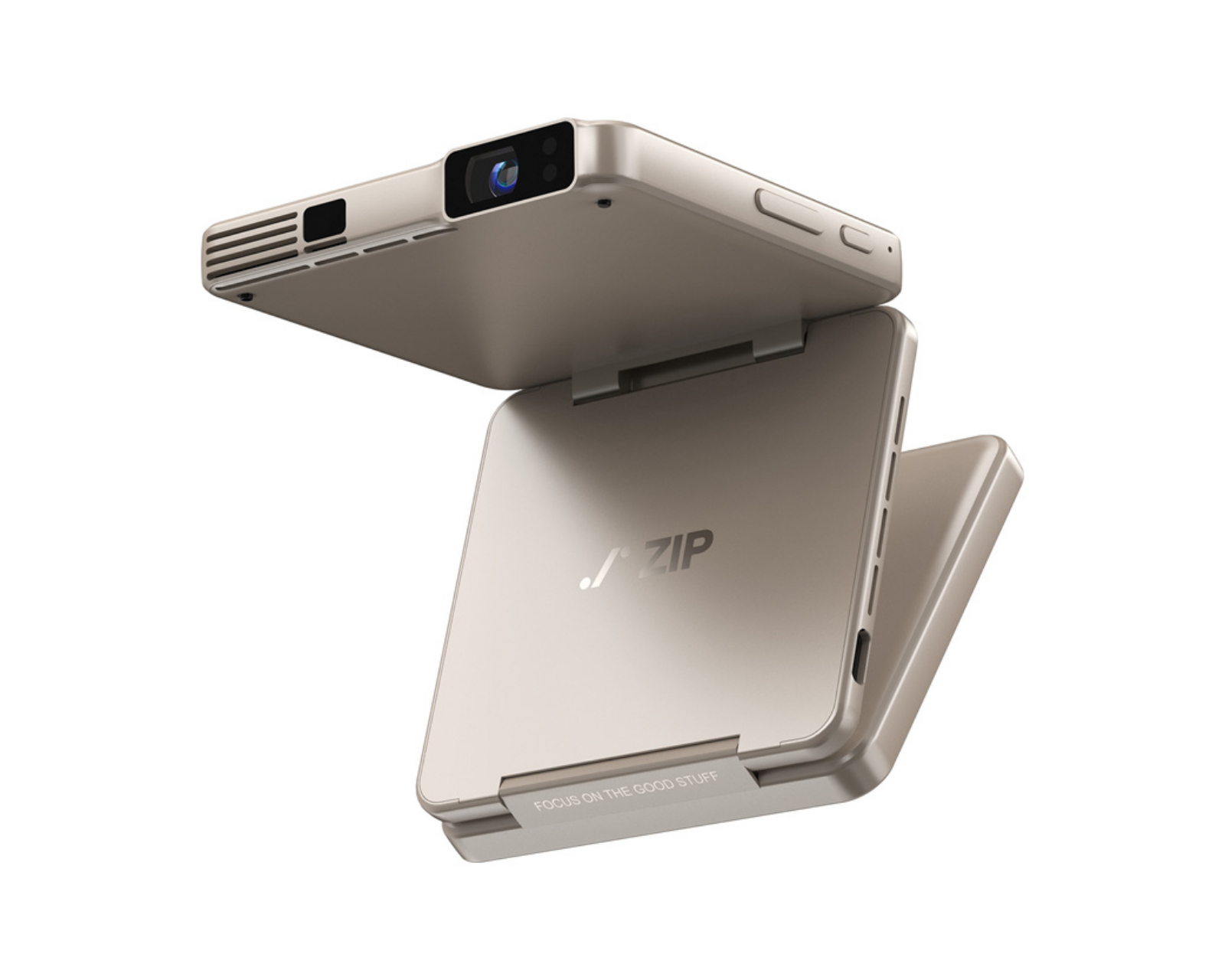 Aurzen ZIP Tri-Fold Portable Mini Projector - Gold - MaxGaming.com