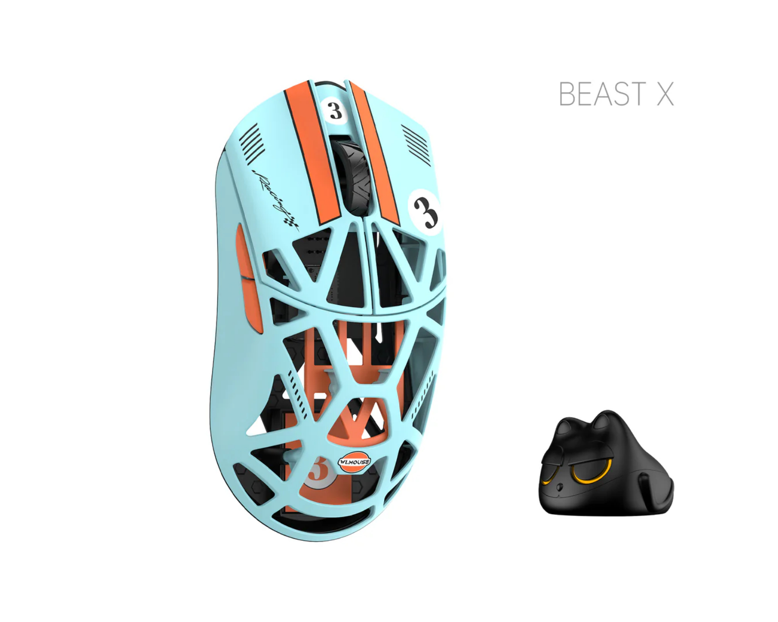 WLMouse Beast X Pro - Blue/Orange [Omron Opticals] - Solid Side