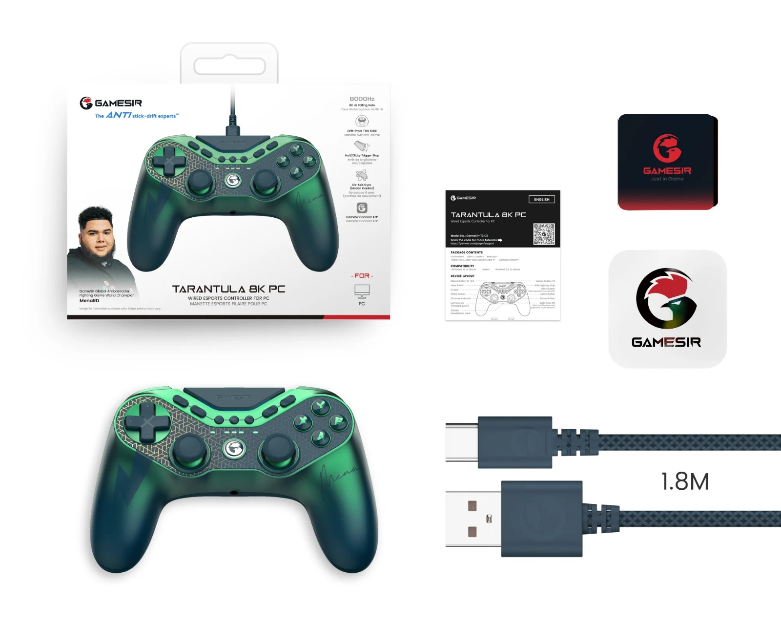 GameSir Tarantula 8K Esports Controller - MenaRD Edition