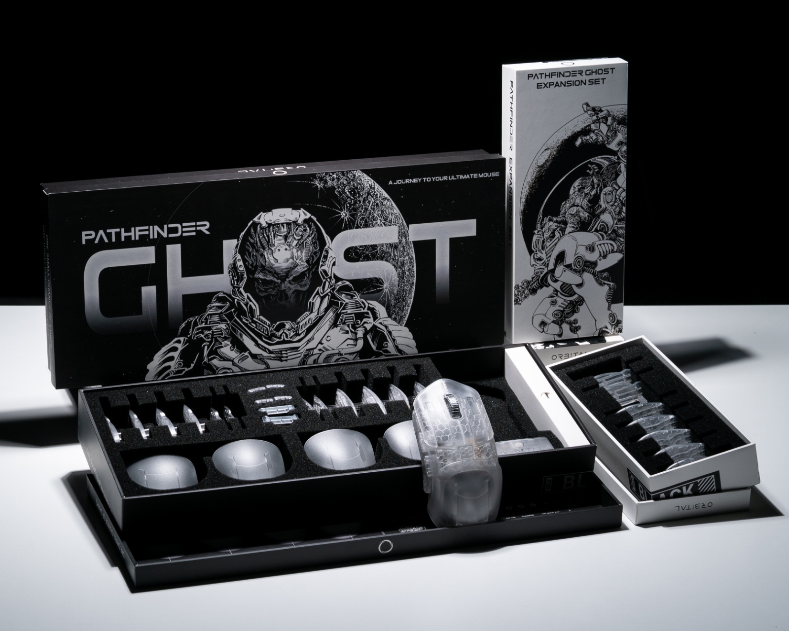Orbital Works Pathfinder Wireless Gaming Mouse - Ghost - MaxGaming.com