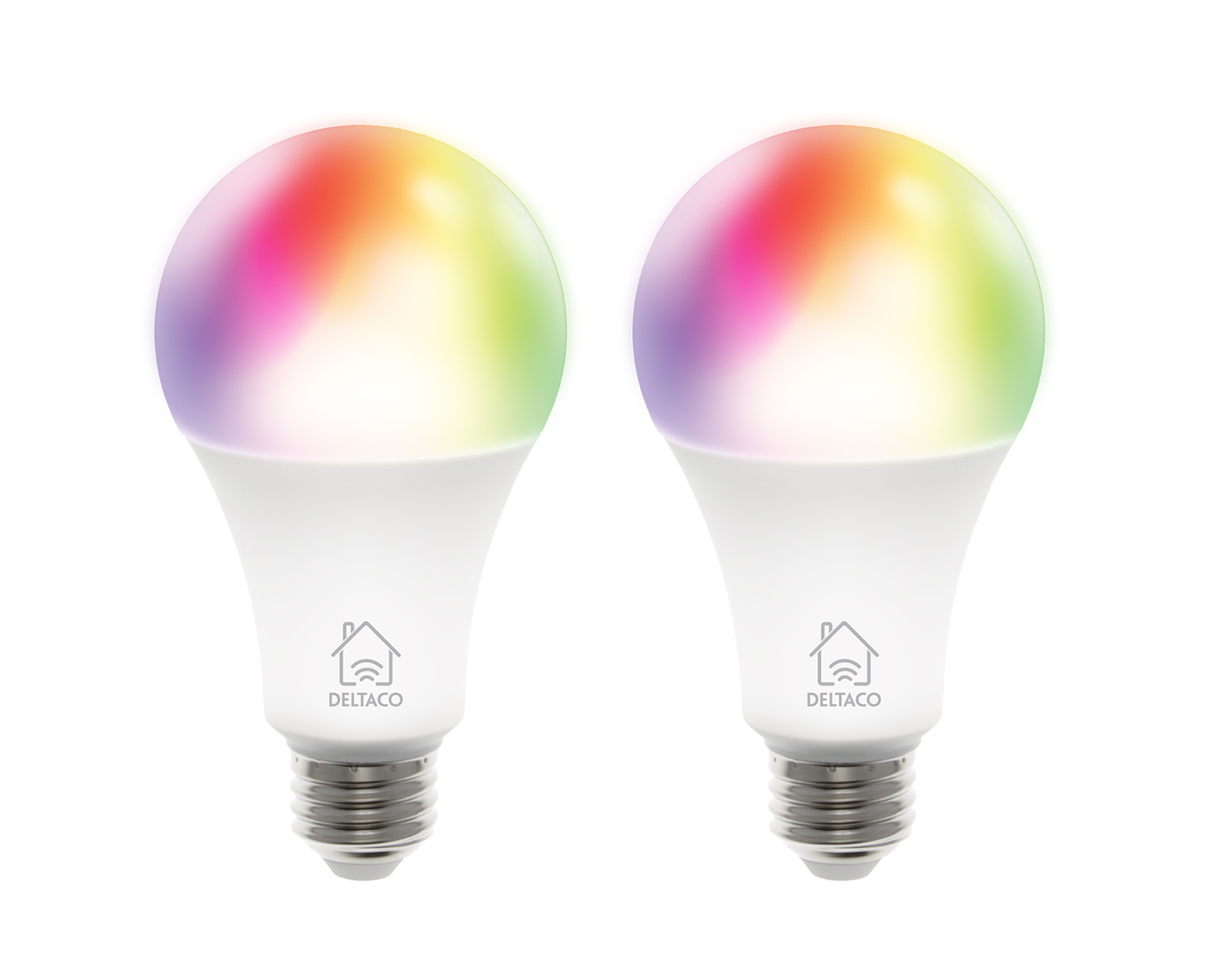 Deltaco Smart Home 2x RGB LED Light E27 WiFi 9W MaxGaming