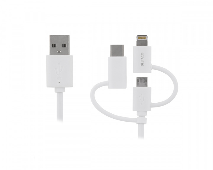 USB-C/Micro USB/Lightning Charging Cable in the group Mobile Accessories / Cables & adapters for mobile at MaxGaming (100072)