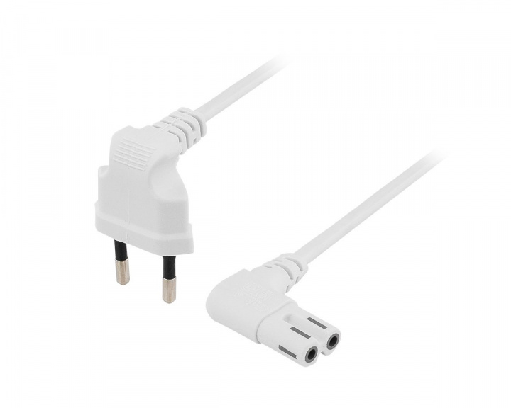 Deltaco Power cable White 2m