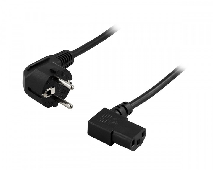 Deltaco Power cable Black 1m