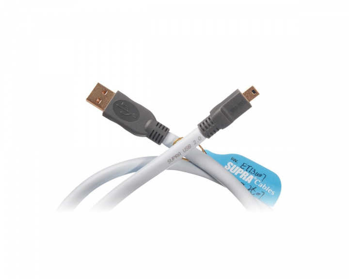 Supra USB Cable 2.0 A-Mini B - 1 meter