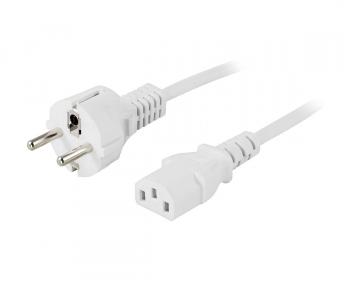 Deltaco Power cable 2m White