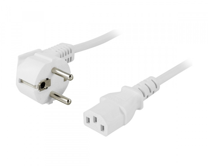 Deltaco Power cable 1m White