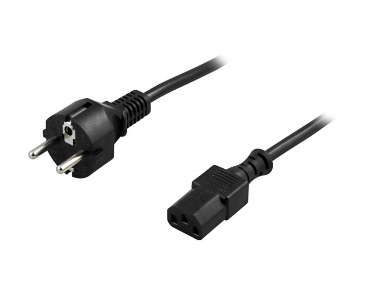 Deltaco Power cable 2m Black