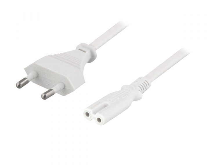 Deltaco Power cable 2m White