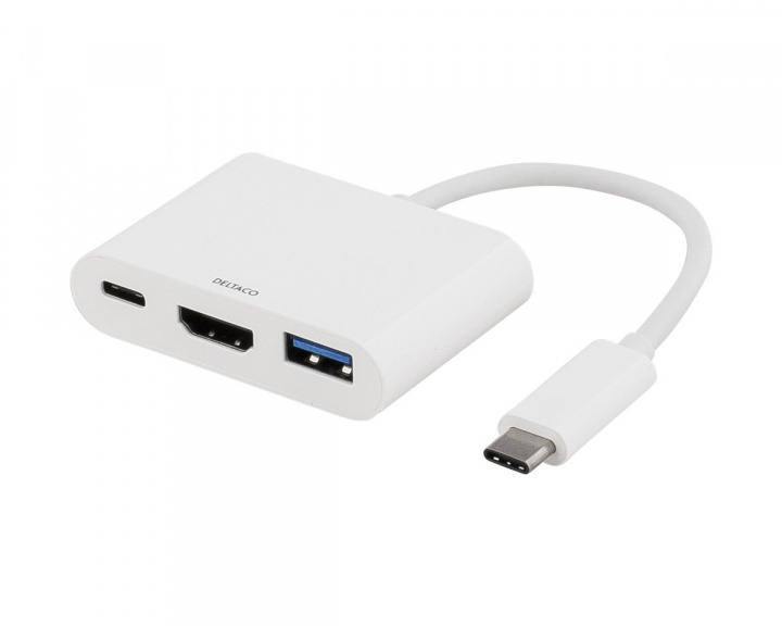 Deltaco USB-C to Multiadapter White