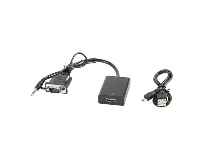 VGAFemale to HDMI Male + Audio Cable in the group PC Peripherals / Cables & adapters / Adapters at MaxGaming (13674)