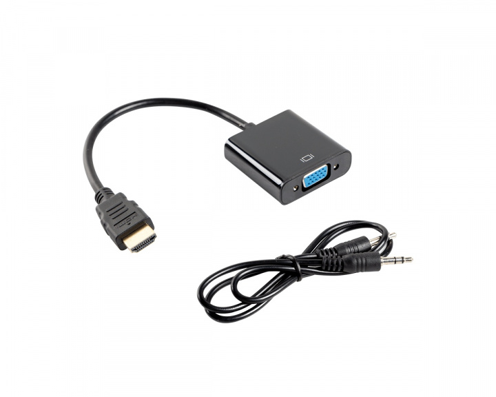 HDMI-A Male tol VGA Female + Audio cable 20cm in the group PC Peripherals / Cables & adapters / Adapters at MaxGaming (13675)