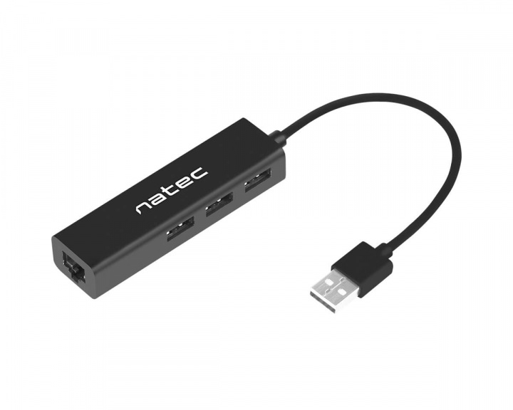 Natec USB Hub 2.0 Dragonfly 3-ports + RJ45