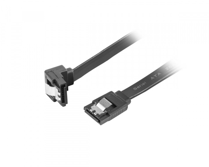 Lanberg SATA 3 Angled Cable with Lock 6GB/S 30cm Black