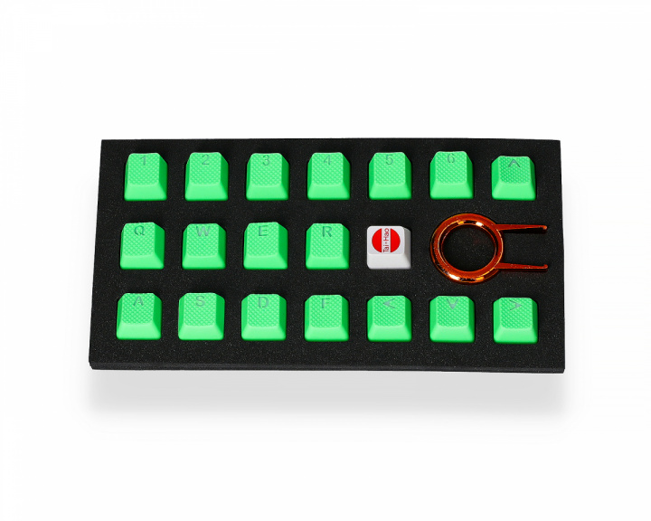 Tai-Hao 18-Key Rubber Double-shot Backlit Keycap Set - Neon Green