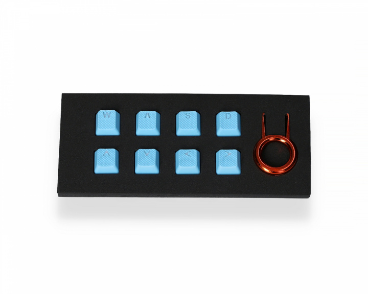 Tai-Hao 8-Key Rubber Double-shot Backlit Keycap Set - Neon Blue