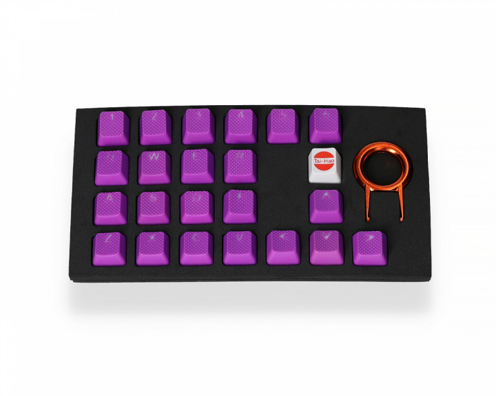 Tai-Hao 22-Key Rubber Double-shot Backlit Keycap Set - Purple