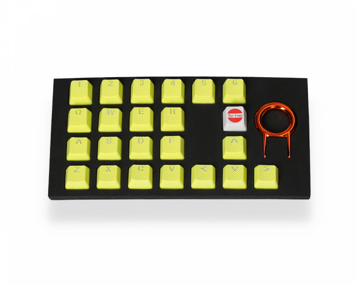 Tai-Hao 22-Key Rubber Double-shot Backlit Keycap Set - Zink Yellow