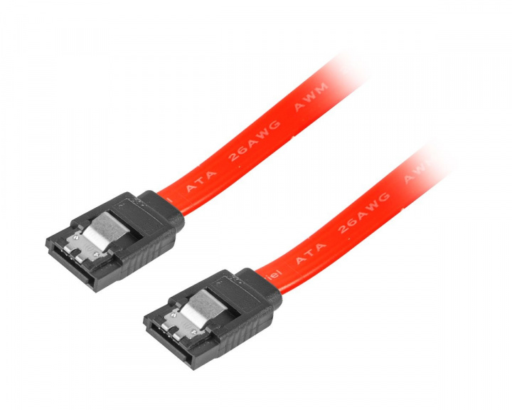 SATA 2 (3GB/S) 100cm Metal Clips - Red in the group PC Peripherals / Computer components / Internal cables at MaxGaming (15130)