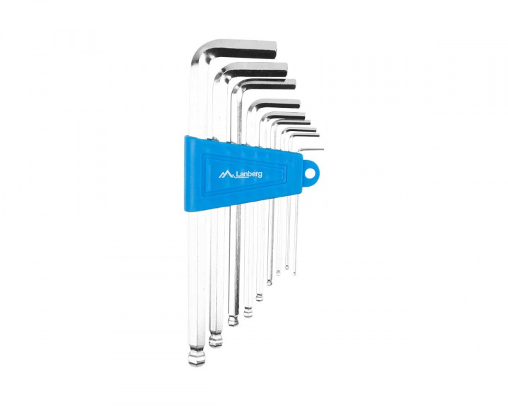 Lanberg Hex Key/Allen Wrench Set with Ball End 9Pcs