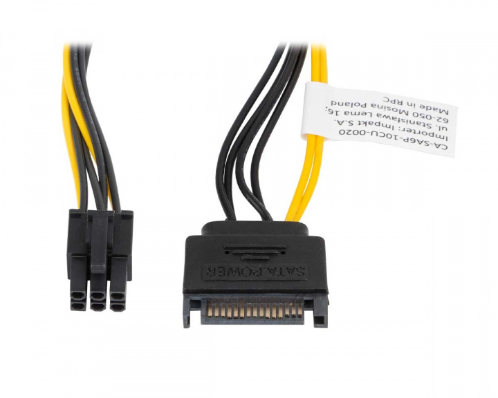 Lanberg 15-pin SATA (male) to 6-pin PCI Express (male) 20cm