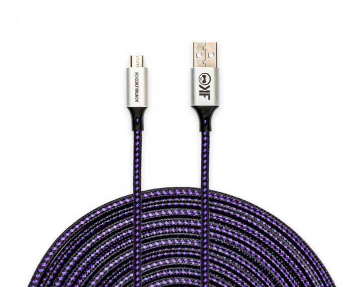 KontrolFreek Gaming Cable USB-A to Micro USB - Purple/Black
