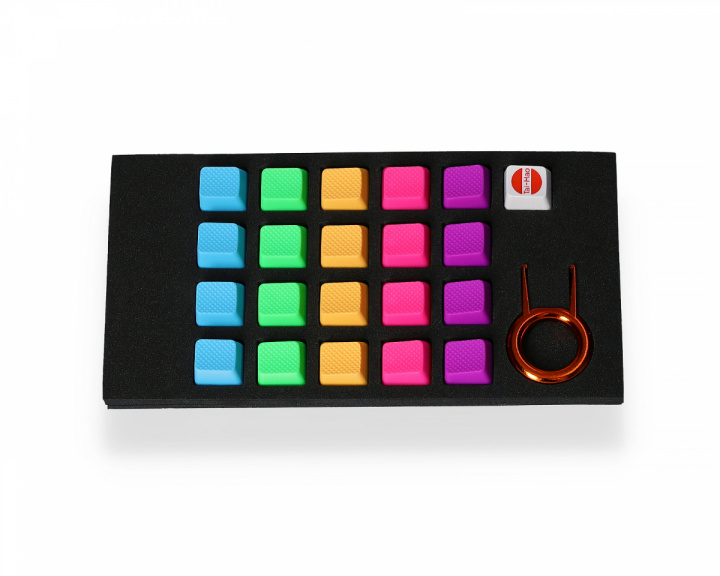 Tai-Hao 20-Key Blank Rubber Keycap Set - Rainbow