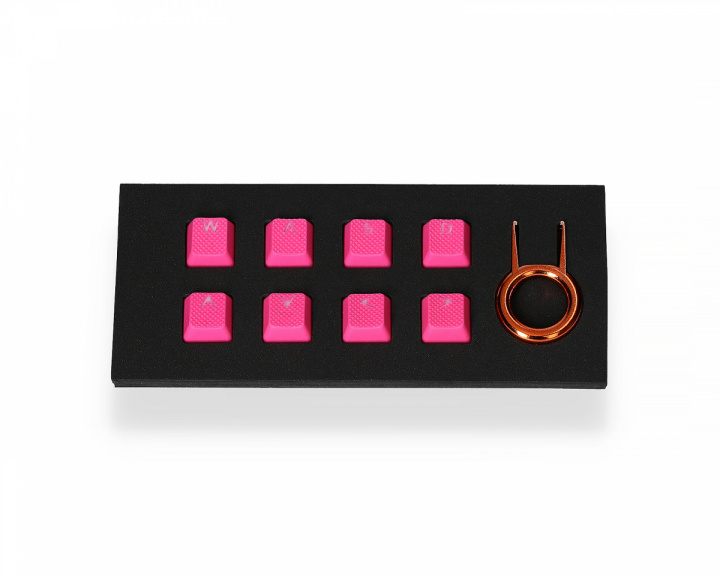 Tai-Hao 8-Key Rubber Double-shot Backlit Keycap Set - Neon Pink