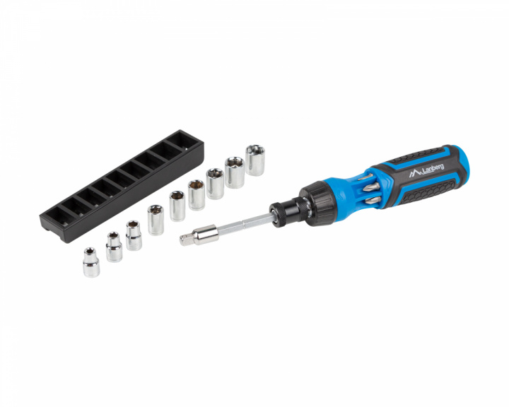 Lanberg Screwdriver with Flexible Extension Rod + 9 Sockets
