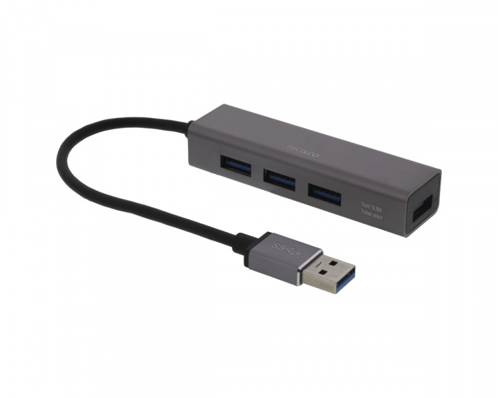 Deltaco USB Mini Hub 4x USB-A Ports, USB 3.1