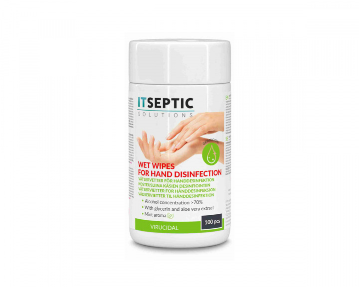  ITSSEPTIC Hand Disinfection, 100x Cleaning Wipes- Small
