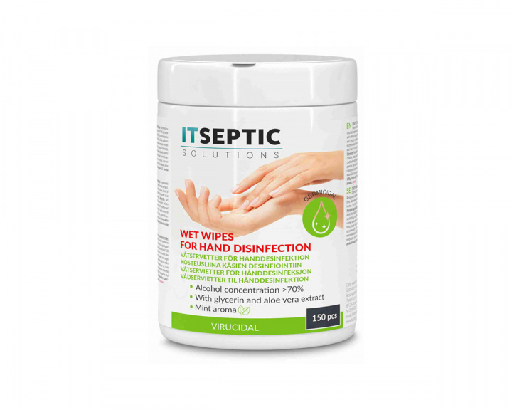 ITSSEPTIC Hand Disinfection, 150x Cleaning Wipes- Large
