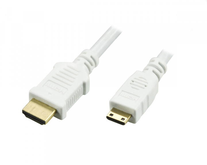 Deltaco HDMI Cable to Mini-HDMI Cable, 4K - 2 Meter - White