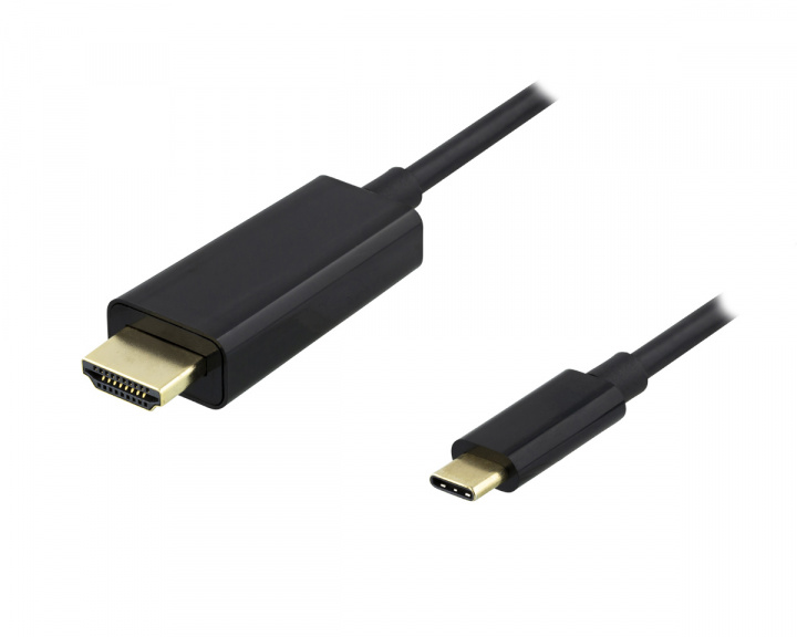 Deltaco USB-C to HDMI Cable, 4K Black - 1 Meter