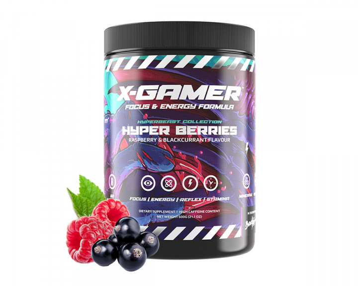 X-Gamer 600g X-Tubz Hyper Berries - 60 Servings
