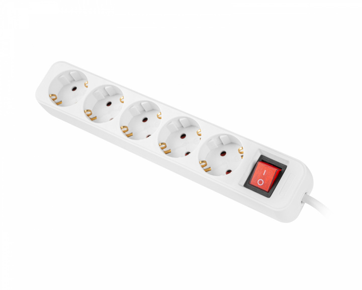 Lanberg Power Socket Extension 5-sockets 1.5 Meter - White