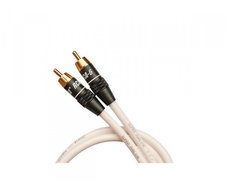 Supra Sublink 1RCA-1RCA Subwoofer cable White - 2 meter