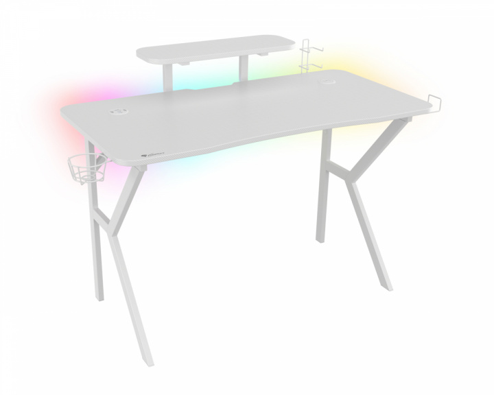 Genesis Gaming Desk Holm 320 RGB White Edition