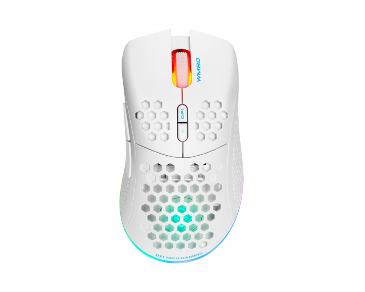 Deltaco Gaming WM80 Wireless RGB Gaming Mouse Ultralight - White