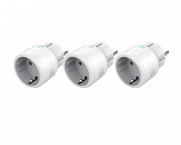 Deltaco Smart Home 3-Pack Mini Smart Plug - WiFi, Timer